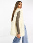 ASOS DESIGN super fluffy gilet in cream