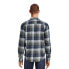 Фото #4 товара George Flannel Shirt Men's Size XS Blue Cove Plaid Cotton Blend Button-Up Collar