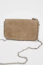 STUDDED SPLIT SUEDE CLUTCH CROSSBODY BAG