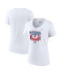 Фото #1 товара Women's White Philadelphia Phillies 2022 National League Champions Locker Room Short Sleeve V-Neck T-shirt