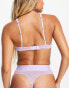 Фото #4 товара ASOS DESIGN cowboy flocked underwire bra in lilac