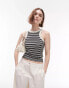 Topshop stripe racer vest in mono