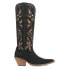 Фото #1 товара Dingo Bandelera Embroidered Snip Toe Cowboy Womens Black Casual Boots DI200-001