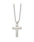 Фото #2 товара Chisel brushed and Polished Cross Pendant on a Ball Chain Necklace