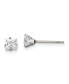 Stainless Steel Polished Square CZ Stud Earrings