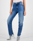 Фото #1 товара Джинсы женские Guess прямого кроя с высокой посадкой "Mom Jeans"