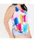 Фото #2 товара Plus Size Maya Tankini Swim Top With Removable Cups