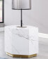 Фото #3 товара Zhuri 20" Faux Marble Hexagon End Table