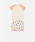 ფოტო #2 პროდუქტის Girl Organic Cotton Two Piece Pajama Set Off White Printed Cotton Candy - Toddler|Child