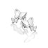Charming silver earrings with diamonds Flutter DE733