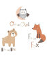 Фото #1 товара Animal Alphabet Beige/Gray Bear/Owl/Fox Woodland Wall Decals