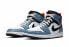 Jordan Air Jordan 1 Mid Fearless "Facetasm" 中帮 复古篮球鞋 男女同款 蓝