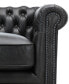 Фото #7 товара CLOSEOUT! Calvine 39" Leather Self Centering Swivel Chair, Created for Macy's