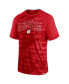 Фото #2 товара Men's Red Wisconsin Badgers Arch Outline Raglan T-shirt
