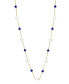 ფოტო #1 პროდუქტის EFFY® Freshwater Pearl (6-1/2mm) & Lapis Lazuli 18" Collar Necklace in 14k Gold