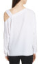 Women's Tibi Cutout Shoulder Crepe Top, Size Small - White 153330