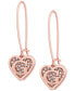 Фото #1 товара Серьги Guess Rose Gold-Tone Heart