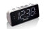 Фото #1 товара Lenco CR-18 - Clock - Digital - FM - LED - 4.57 cm (1.8") - Black,Silver