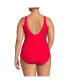Фото #2 товара Plus Size Texture Soft Cup Tugless Sporty One Piece Swimsuit