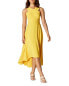 Karen Millen High Low MIDI Dress Yellow UK 12 US 8