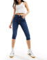 Фото #1 товара Mango pedal pusher jeans in mid blue