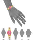 ფოტო #4 პროდუქტის Women's Three Hand Quartz Round Gold-Tone Alloy Link Bracelet Watch, 30mm