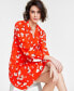 Фото #8 товара Women's Print Collared Mini Dress, Created for Macy's