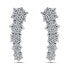 Glittering longitudinal earrings made of EA285W silver