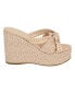 Фото #2 товара Women's Eveh Knotted Jute Wrapped Platform Wedge Sandals