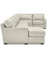 Фото #8 товара Radley 148" 4-Pc. Leather Wedge Modular Chaise Sectional, Created for Macy's