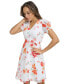 Фото #3 товара Women's Printed Chiffon A-Line Dress