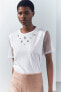 Rhinestone organza t-shirt