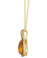 Фото #2 товара Cinnamon Citrine (2-3/4 ct. t.w.) & Diamond (5/8 ct. t.w.) Double Teardrop Pendant Necklace in 14k Gold, 18" + 2" extender