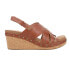 Фото #1 товара Corkys Dream Weaver Studded Wedge Womens Brown Casual Sandals 41-0219-TBCO