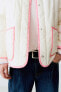 Фото #3 товара Стеганая куртка с цветочной окантовкой ZARA