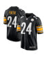 ფოტო #1 პროდუქტის Men's Joey Porter Jr. Black Pittsburgh Steelers 2023 NFL Draft Pick Game Jersey