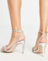 Фото #4 товара Steve Madden Entice-r mid heel sandals in silver
