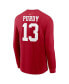 Фото #2 товара Men's Brock Purdy Scarlet San Francisco 49ers Super Bowl LVIII Patch Player Name and Number Long Sleeve T-shirt