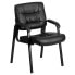 Фото #4 товара Black Leather Executive Side Reception Chair With Black Metal Frame