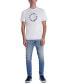 Фото #4 товара Men's Flocked Circle Logo Graphic T-Shirt