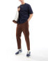 Фото #2 товара ASOS DESIGN smart tapered trousers in brown