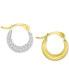 ფოტო #3 პროდუქტის Crystal Pavé Extra Small Hoop Earrings in 10k Gold, 0.45"