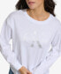 ფოტო #4 პროდუქტის Women's Monogram Logo Long-Sleeve T-Shirt