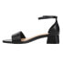 Easy Spirit Sheila Ankle Strap Block Heels Womens Black Dress Sandals E-SHEILA-