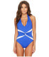 Фото #1 товара Ralph Lauren Women's Beach Club Plunge Twist Sz. 8 One-Piece Swimwear 149663