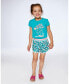 ფოტო #3 პროდუქტის Girl Organic Cotton Tee With Print Turquoise - Toddler|Child