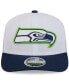 Фото #2 товара Men's White/College Navy Seattle Seahawks 2024 NFL Training Camp 9SEVENTY Trucker Hat