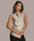 Фото #1 товара Donna Karan Women's Sleeveless Metallic Blouse