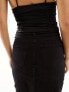 Фото #5 товара Vero Moda Petite denim midi skirt in black