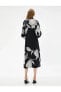 Фото #4 товара Платье Koton средней длины с цветочным принтом